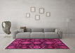 Machine Washable Abstract Pink Modern Rug in a Living Room, wshabs3896pnk