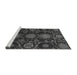 Sideview of Machine Washable Abstract Gray Modern Rug, wshabs3896gry