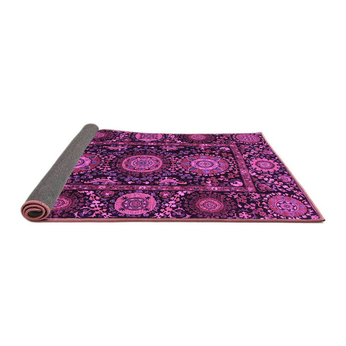 Sideview of Abstract Purple Modern Rug, abs3896pur