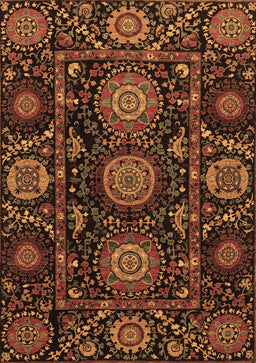 Abstract Brown Modern Rug, abs3896brn
