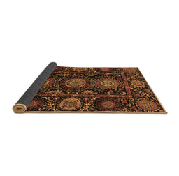 Sideview of Abstract Brown Modern Rug, abs3896brn