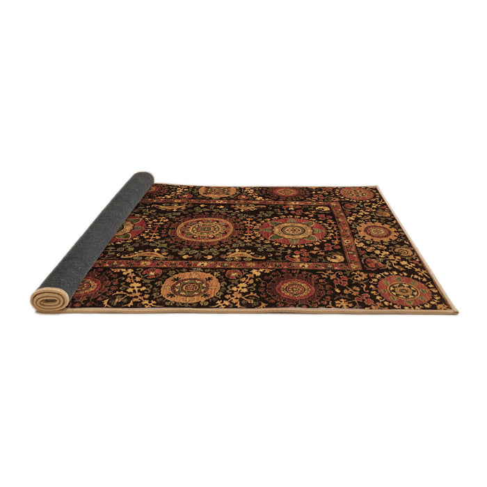 Sideview of Abstract Brown Modern Rug, abs3896brn