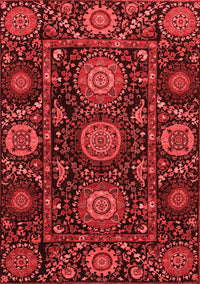 Abstract Red Modern Rug, abs3896red