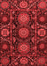 Abstract Red Modern Area Rugs