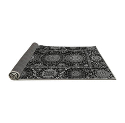Sideview of Abstract Gray Modern Rug, abs3896gry