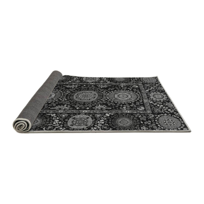 Sideview of Abstract Gray Modern Rug, abs3896gry