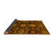 Sideview of Abstract Yellow Modern Rug, abs3896yw