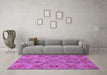 Machine Washable Abstract Purple Modern Area Rugs in a Living Room, wshabs3897pur