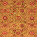 Square Abstract Orange Modern Rug, abs3897org