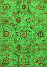 Abstract Green Modern Rug, abs3897grn