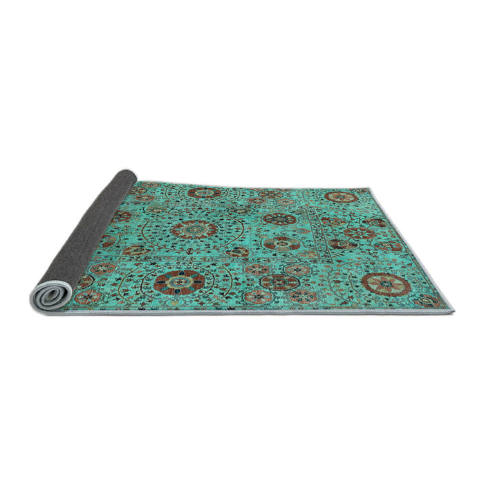Sideview of Abstract Light Blue Modern Rug, abs3897lblu