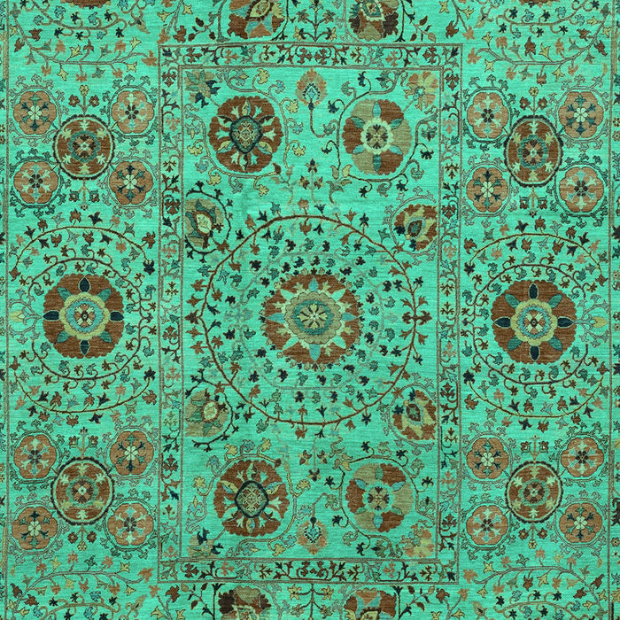 Machine Washable Abstract Turquoise Modern Area Rugs, wshabs3897turq