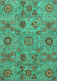 Abstract Turquoise Modern Rug, abs3897turq