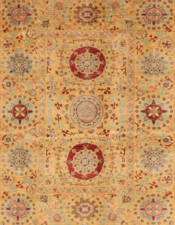 Abstract Yellow Modern Rug, abs3898