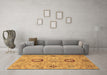 Machine Washable Abstract Brown Modern Rug in a Living Room,, wshabs3898brn