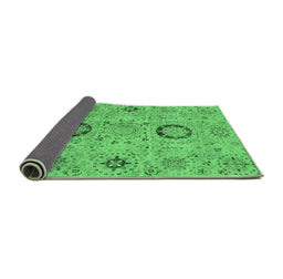 Sideview of Abstract Emerald Green Modern Rug, abs3898emgrn