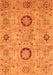 Machine Washable Abstract Orange Modern Area Rugs, wshabs3898org