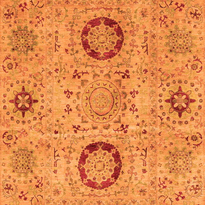 Machine Washable Abstract Orange Modern Area Rugs, wshabs3898org
