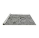 Sideview of Machine Washable Abstract Gray Modern Rug, wshabs3898gry