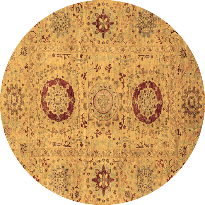 Round Machine Washable Abstract Brown Modern Rug, wshabs3898brn