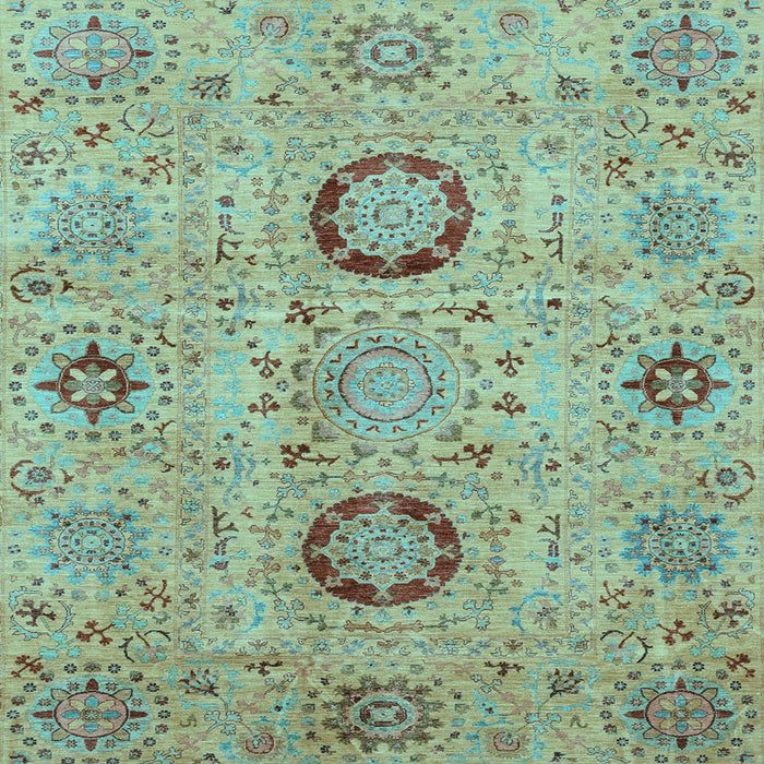 Square Machine Washable Abstract Light Blue Modern Rug, wshabs3898lblu