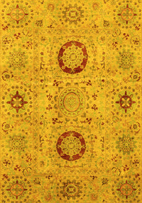 Abstract Yellow Modern Rug, abs3898yw