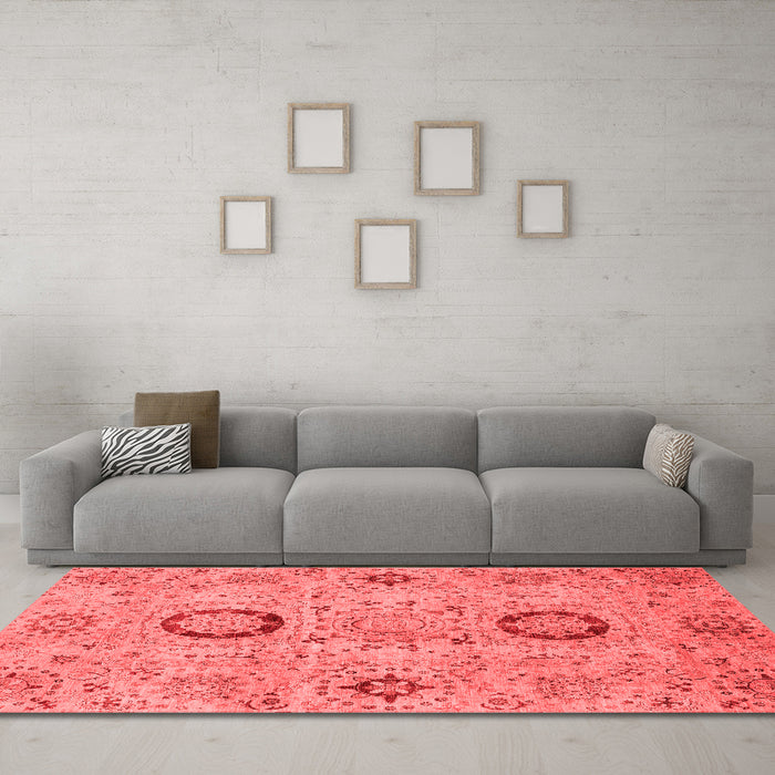 Modern Red Washable Rugs