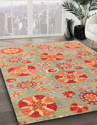 Abstract Orange Modern Rug, abs3899