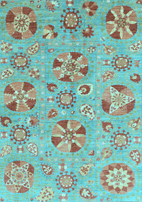 Abstract Light Blue Modern Rug, abs3899lblu