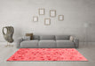 Modern Red Washable Rugs