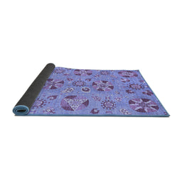 Sideview of Abstract Blue Modern Rug, abs3899blu
