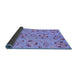 Sideview of Abstract Blue Modern Rug, abs3899blu