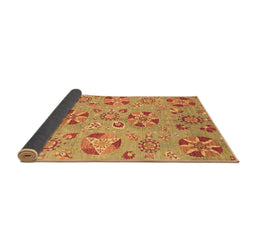 Sideview of Abstract Brown Modern Rug, abs3899brn