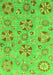 Machine Washable Abstract Green Modern Area Rugs, wshabs3899grn