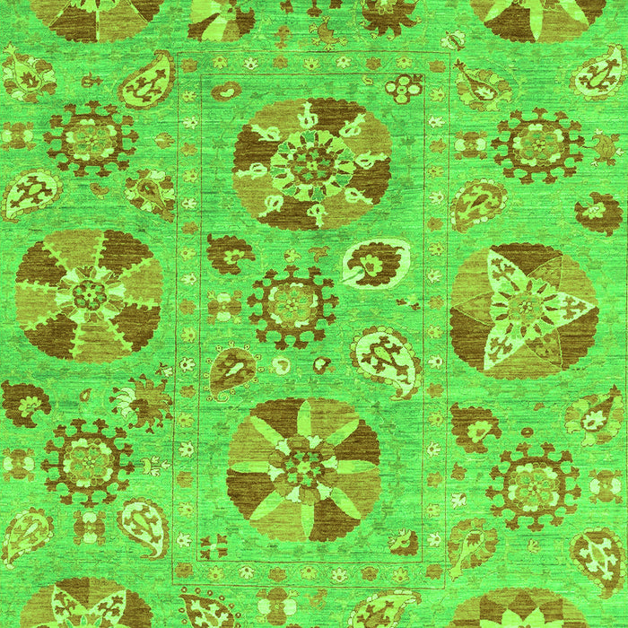 Machine Washable Abstract Green Modern Area Rugs, wshabs3899grn