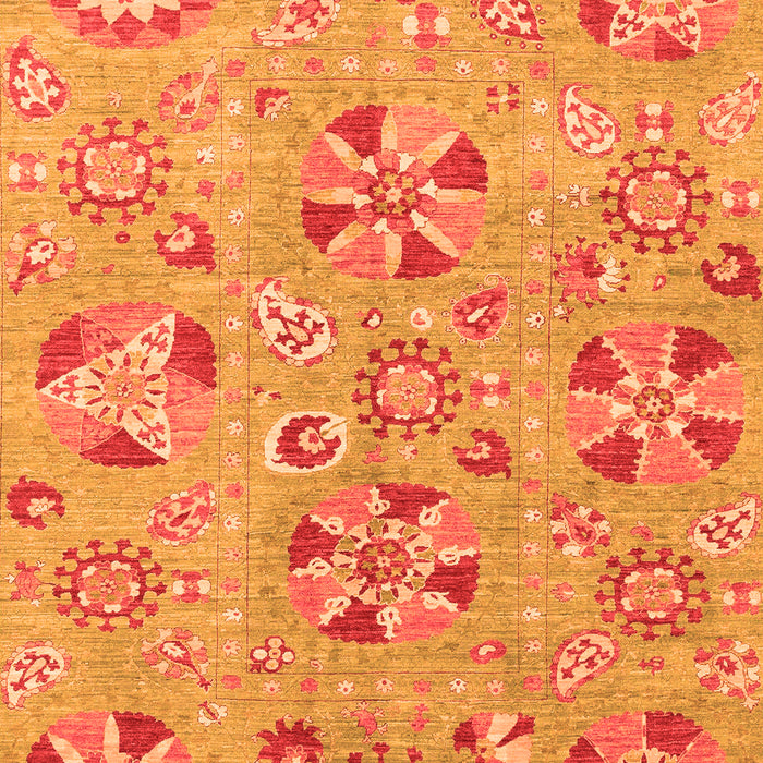 Machine Washable Abstract Orange Modern Area Rugs, wshabs3899org