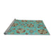 Sideview of Machine Washable Abstract Light Blue Modern Rug, wshabs3899lblu