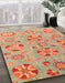 Abstract Orange Modern Rug in Family Room, abs3899