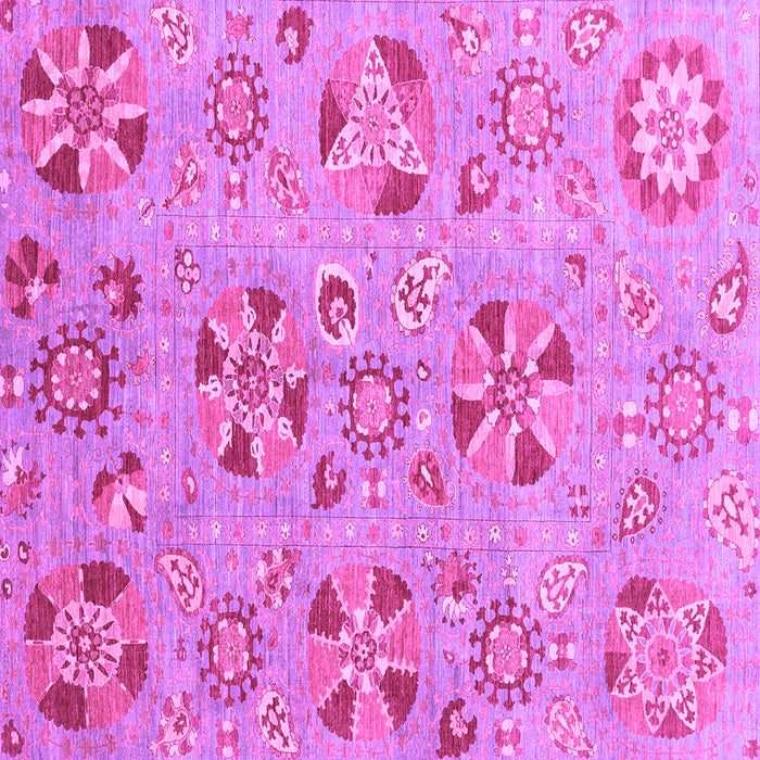 Square Machine Washable Abstract Purple Modern Area Rugs, wshabs3899pur