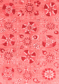 Abstract Red Modern Rug, abs3899red