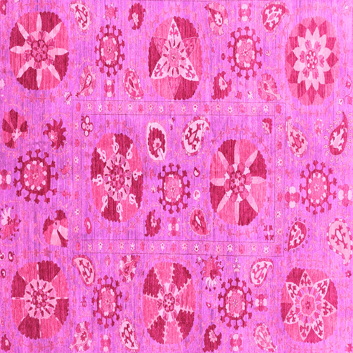 Square Machine Washable Abstract Pink Modern Rug, wshabs3899pnk