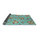 Sideview of Abstract Light Blue Modern Rug, abs3899lblu