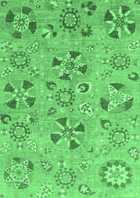 Abstract Emerald Green Modern Rug, abs3899emgrn