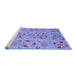 Sideview of Machine Washable Abstract Blue Modern Rug, wshabs3899blu