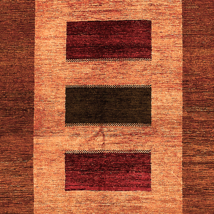 Machine Washable Abstract Orange Modern Area Rugs, wshabs389org