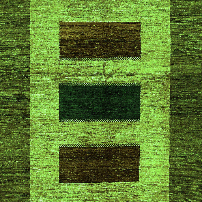 Machine Washable Abstract Green Modern Area Rugs, wshabs389grn