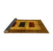 Sideview of Abstract Yellow Modern Rug, abs389yw