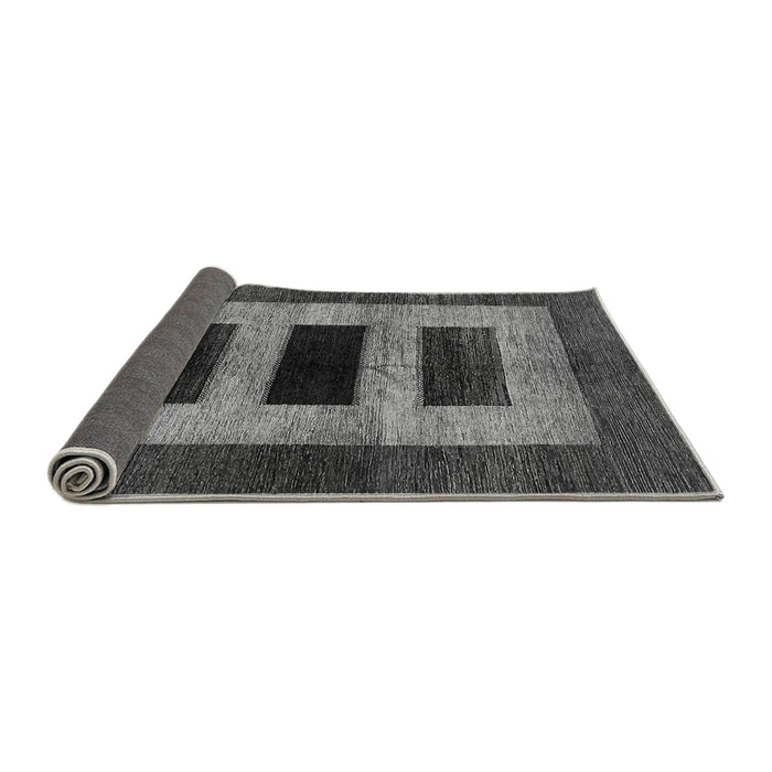 Sideview of Abstract Gray Modern Rug, abs389gry