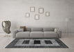 Machine Washable Abstract Gray Modern Rug in a Living Room,, wshabs389gry