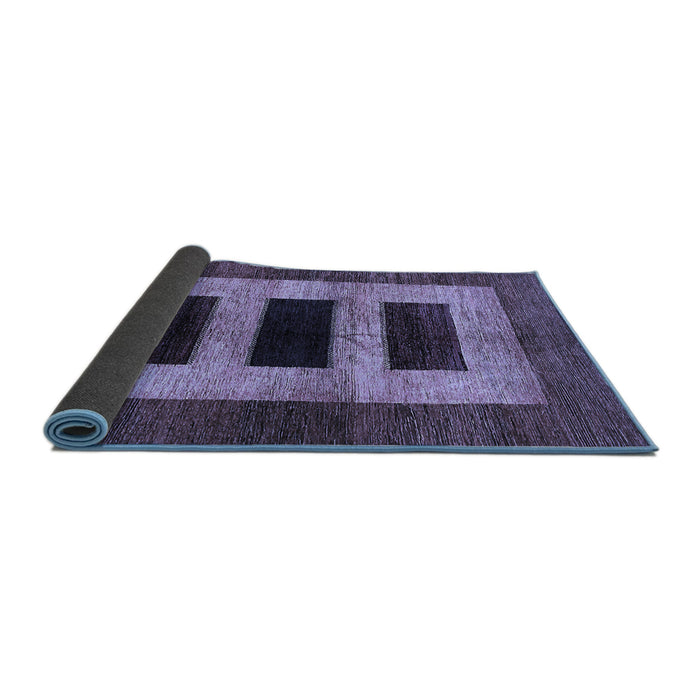 Sideview of Abstract Blue Modern Rug, abs389blu